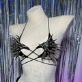Women's Y2K Goth Top Emo Clothing Gothic Crop Tank Tops with Spikes Punk Rock for Teens Spiked Studded ALT Rave Festival Grunge