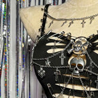 Women's Y2K Gothic Cross Crop Top Emo Grunge Punk Tank Egirl 90s Style Sexy Black Goth ALT T-Shirt for Festival Rave Party Wear